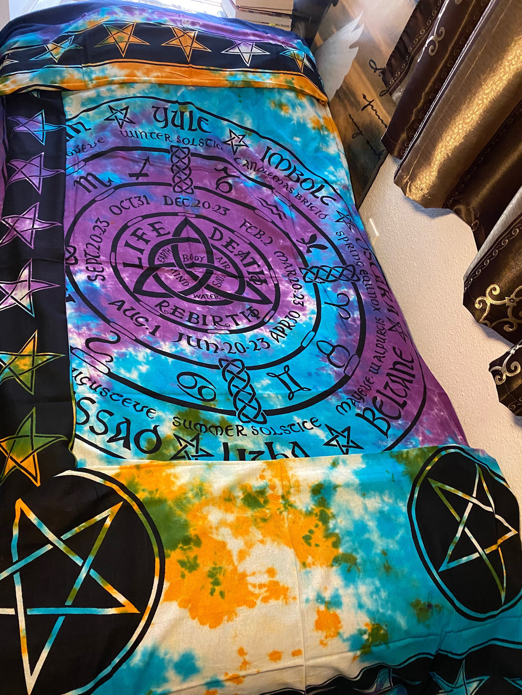 Triquetra Pentacle Tapestry