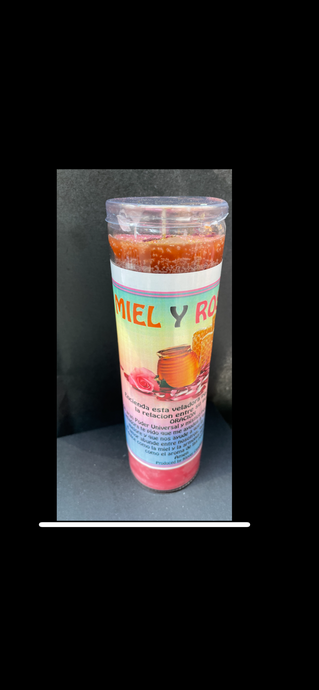 Miel y Rosas or Honey and Roses (in English) Prayer Candle