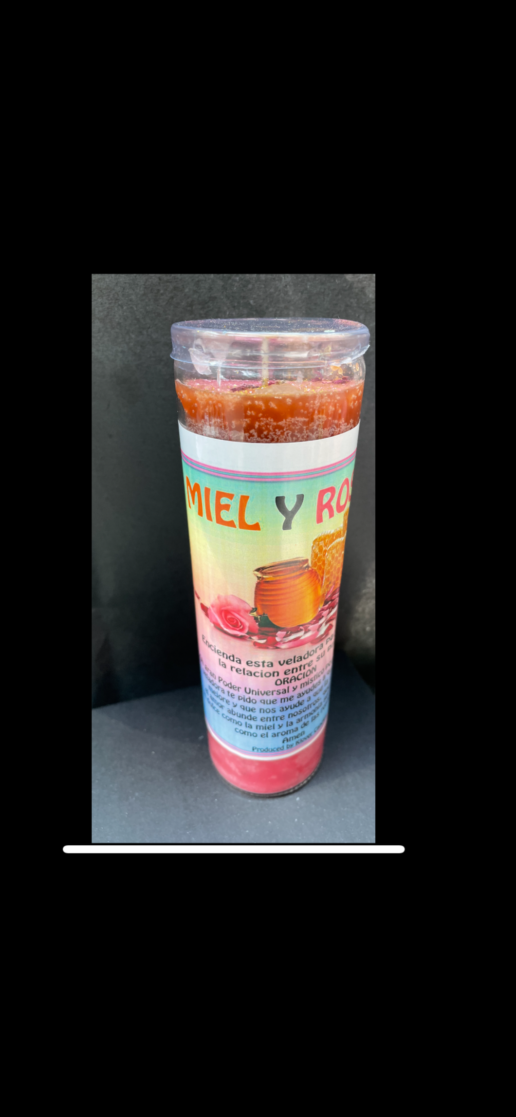 Miel y Rosas or Honey and Roses (in English) Prayer Candle