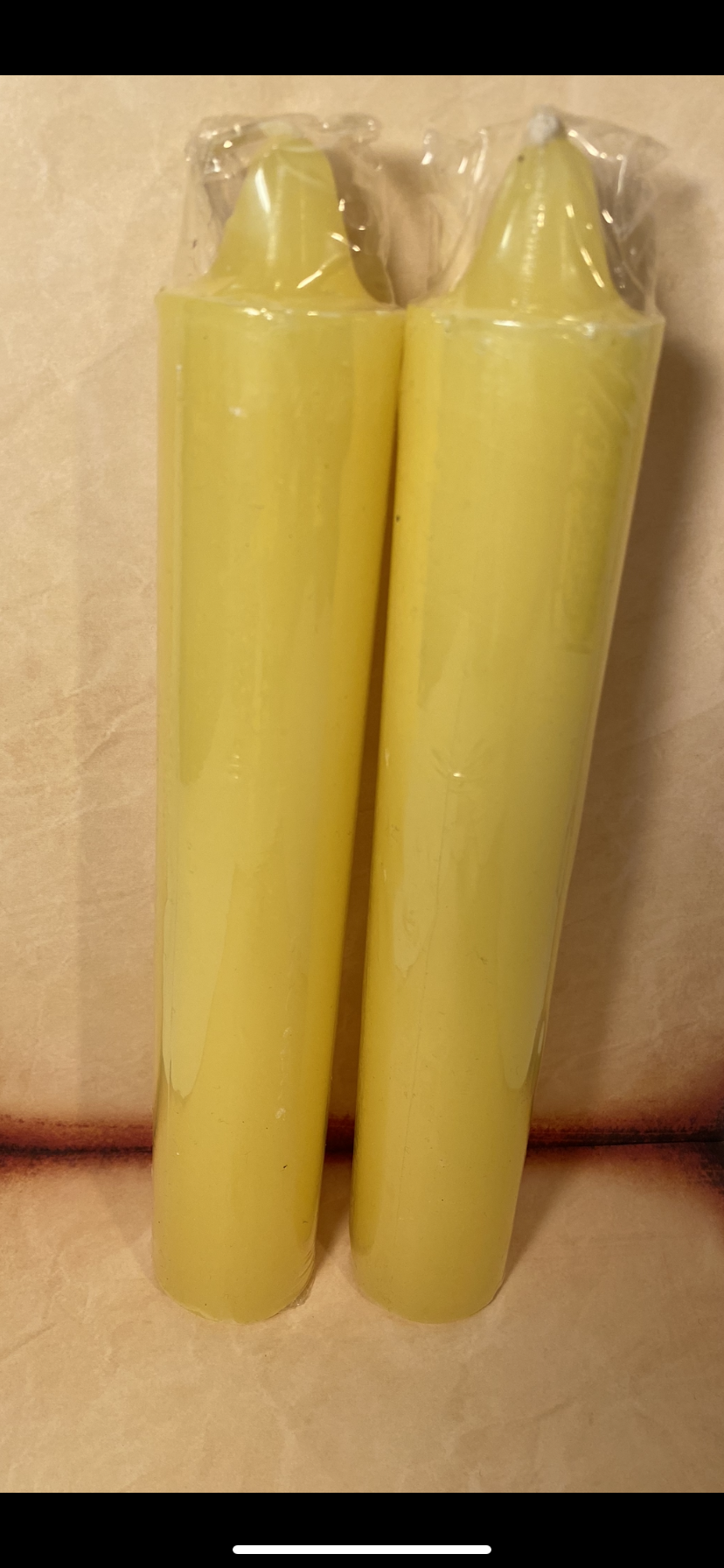 Yellow Taper Candle