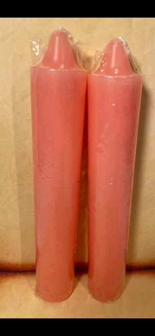 Pink Taper Candle