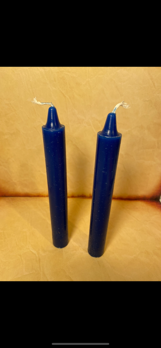 Blue Taper Candle