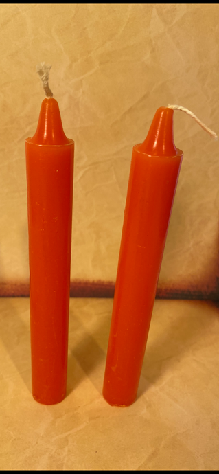 Orange Taper Candle