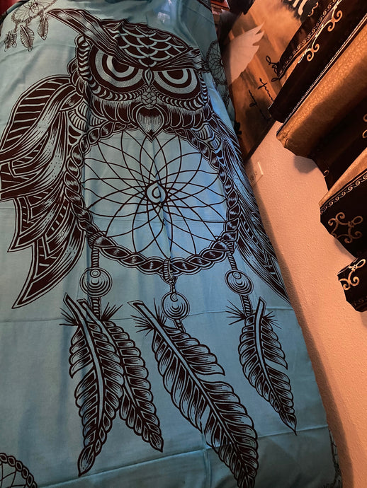 Dream Catcher Owl Tapestry